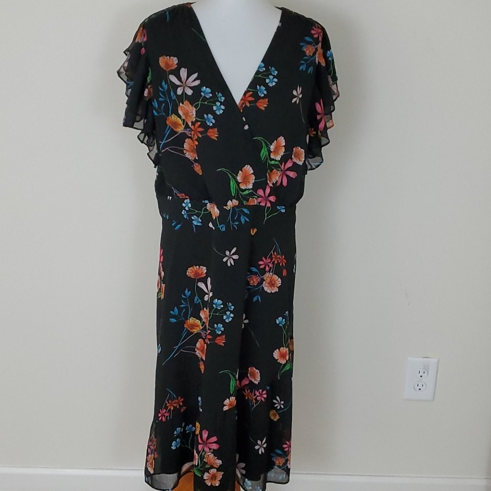 COPY - Rachel Roy floral print faux wrap dress si…